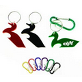 Duck Shape Bottle Opener with Key Chain & Carabiner